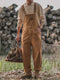 Unisex Płócienne ogrodniczki inspirowane stylem vintage