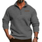 Sander - Męski sweter rozpinany do połowy długości - Casual Comfort