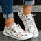 Casual Cartoon Print Booper for Women-Light Slip-on Canvas Buty