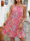 Letnia sukienka bez rękawów Paisley Casual Holiday Dress