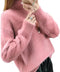 Puszysty sweter z golfem dla kobiet