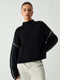 Sweter z golfem Alma z pikowanymi detalami