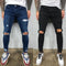Męskie jeansy skinny fit z przetarciami i dziurami