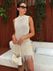 Aliani™ - Elegancka dzianinowa sukienka z frędzlami
