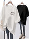 Damski Oversize T-shirt z grafiką kota