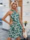 Letnia sukienka z dekoltem w kwiaty Elegancka sukienka bez pleców Twist Dress