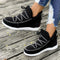 Damskie płaskie buty zimowe - Buty casual z materiału i PU