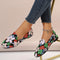 Damskie wsuwane loafersy w kwiaty - wygodne, lekkie buty na wakacje