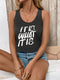 Tank top It is What It. Letni, swobodny top bez rękawów
