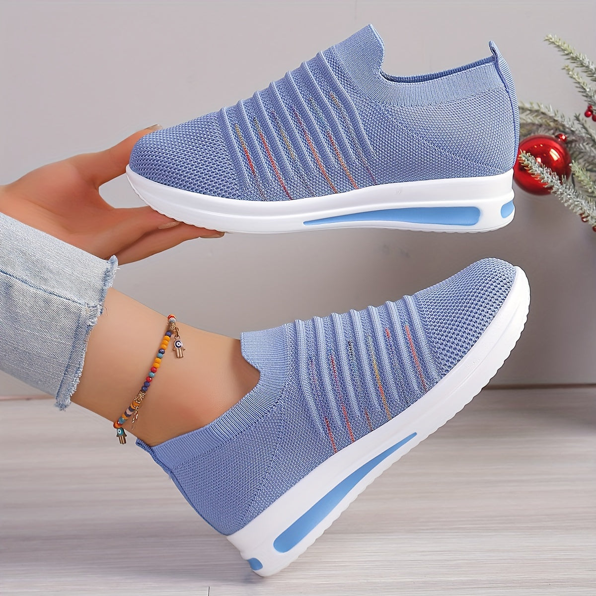 Letnie loafersy damskie - oddychające, lekkie buty wsuwane z odkrytymi palcami