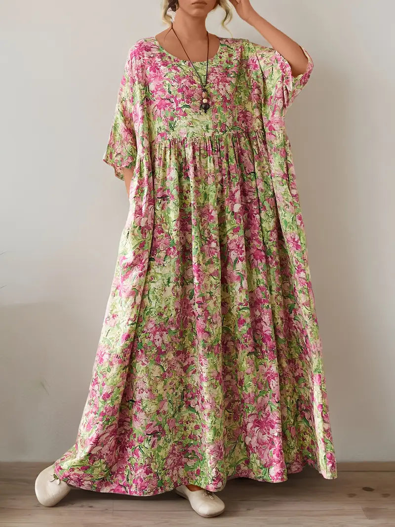 Sukienka Boho Maxi z kwiatowym nadrukiem - przewiewna i letnia