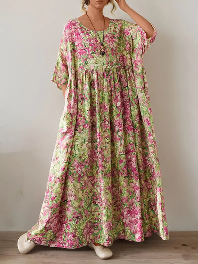 Sukienka Boho Maxi z kwiatowym nadrukiem - przewiewna i letnia