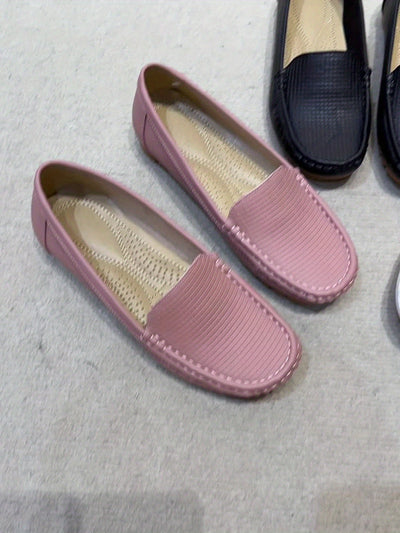 Letnie loafersy damskie - wygodne buty wsuwane z flanelową podszewką