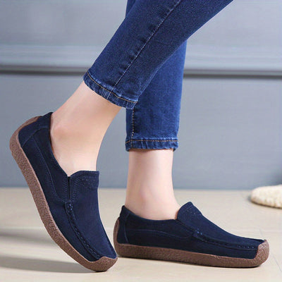 Lekkie damskie loafersy, zamknięte buty wsuwane, modne buty do chodzenia