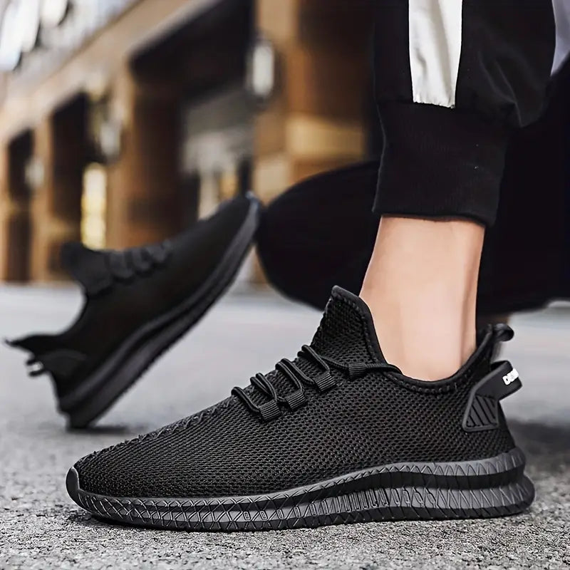 Raynier - Oddychające dzianinowe sneakersy męskie z sznurowaniem