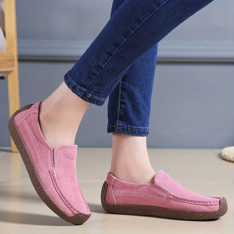 Lekkie damskie loafersy, zamknięte buty wsuwane, modne buty do chodzenia