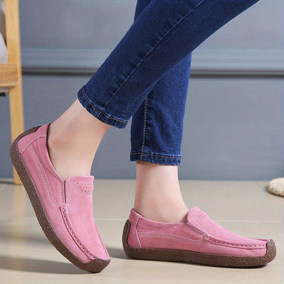 Lekkie damskie loafersy, zamknięte buty wsuwane, modne buty do chodzenia