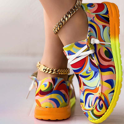 Casualowe, kolorowe trampki