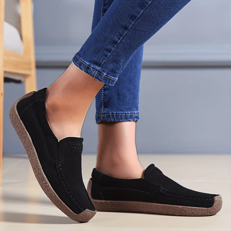 Lekkie damskie loafersy, zamknięte buty wsuwane, modne buty do chodzenia