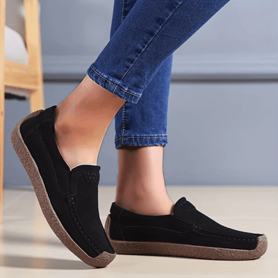 Lekkie damskie loafersy, zamknięte buty wsuwane, modne buty do chodzenia