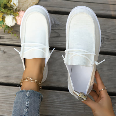 Letnie loafersy damskie - wygodne wsuwane buty płócienne z miękką podeszwą