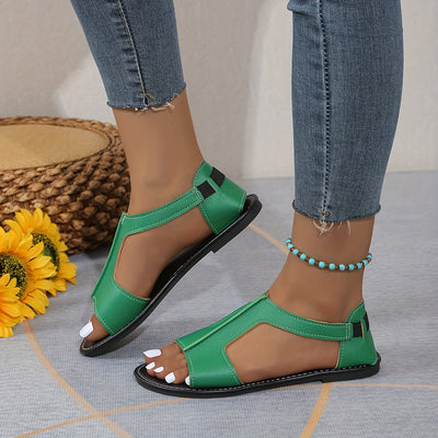 Letnie sandały damskie, lekkie buty plażowe typu peep-toe