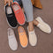 Letnie loafersy damskie - jeansowe loafersy z haftem w stokrotki