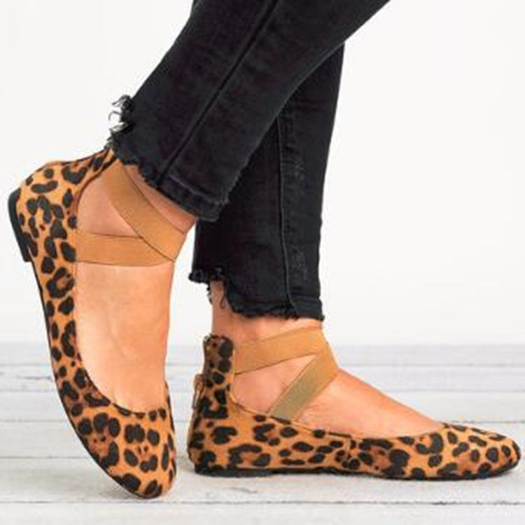 Betty - Damskie buty na płaskim obcasie z krzyżową opaską