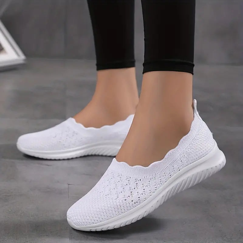 Oddychające, latające, tkane płaskie buty