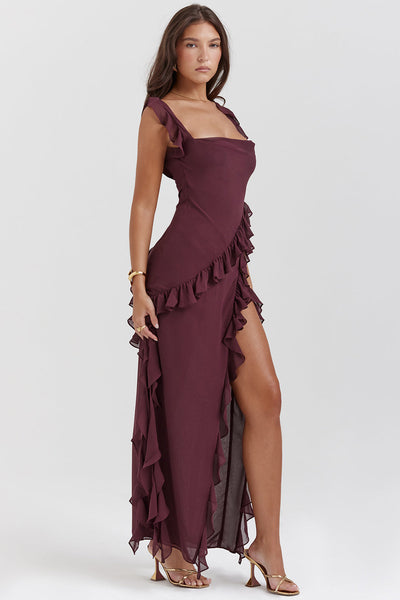 Vivia™ - Glamour i styl: elegancka długa sukienka