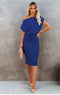 Sonia - Niebieska sukienka bodycon damska