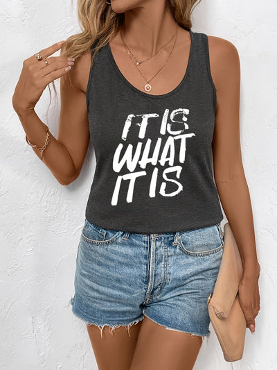 Tank top It is What It. Letni, swobodny top bez rękawów