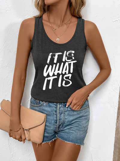 Tank top It is What It. Letni, swobodny top bez rękawów