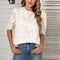 Bluzka - Dames, Ronde Hals, Pofmouwen, Lichtgewicht, Modieus, Elegant, Casual, Chic, Comfortabel