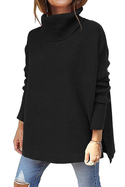 Alicja™ - Oversizowy Sweter Golf z Wełny