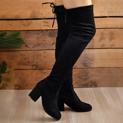 Zuzana - Miękkie eleganckie lekkie kozaki nad kolano