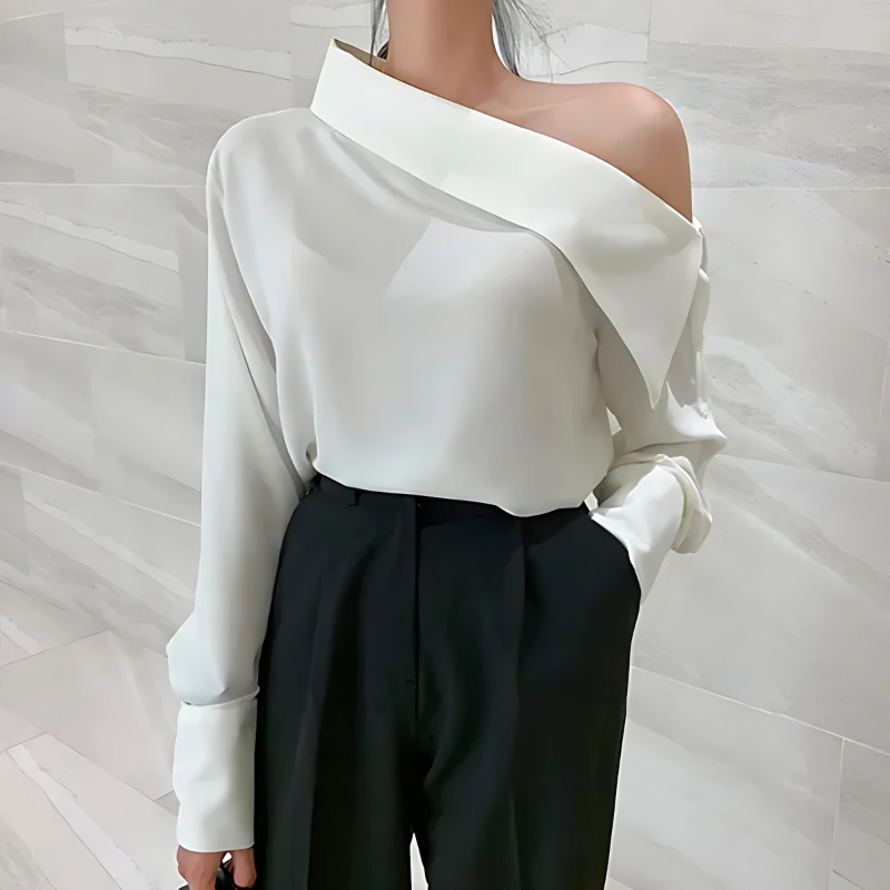 Lena - Elegancka bluzka na ramiączkach z długim rękawem