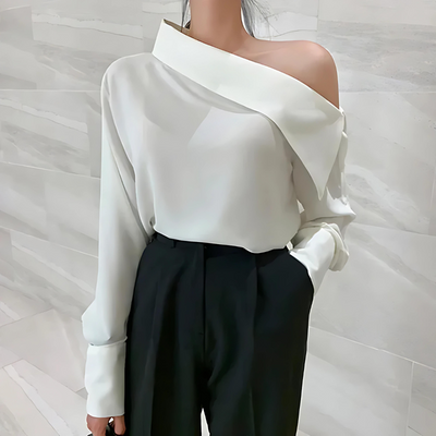 Lena - Elegancka bluzka na ramiączkach z długim rękawem