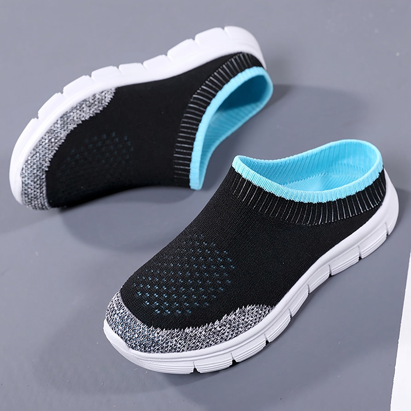 Damskor med slip-on-strumpor - lätta och andningsbara loafers
