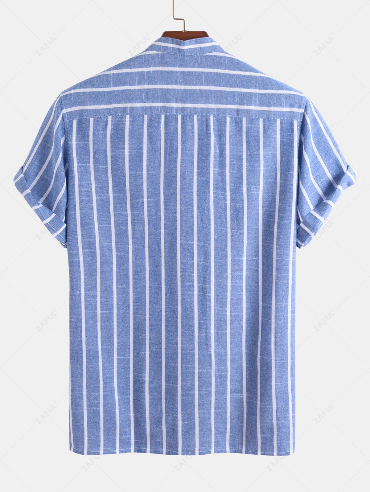 Ambrosi™ - Elegancki męski zestaw casualowy z koszulą w paski i wygodnymi krótkimi spodniami