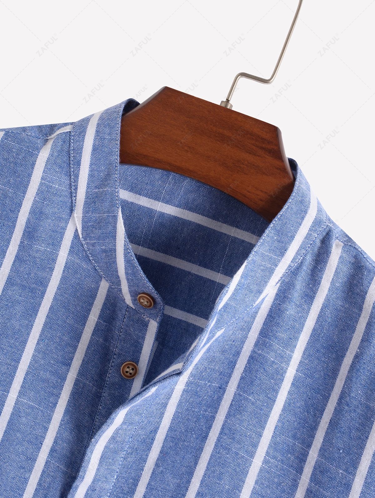 Ambrosi™ - Elegancki męski zestaw casualowy z koszulą w paski i wygodnymi krótkimi spodniami