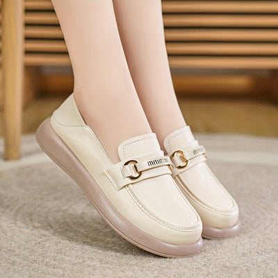 Damskie Loafer Beige - antypoślizgowe i wygodne buty wsuwane