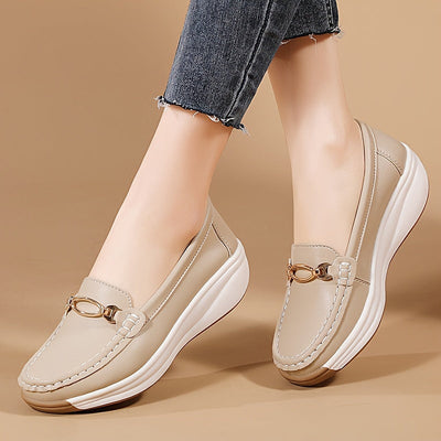 Loafersy Wygodne, lekkie, antypoślizgowe buty z ozdobną klamrą