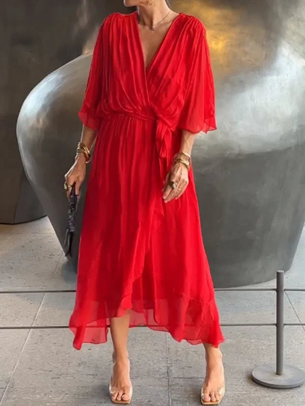 Ilaria™ - Elegancka szyfonowa sukienka wyszczuplająca i wyrafinowana