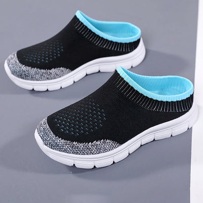 Damskor med slip-on-strumpor - lätta och andningsbara loafers