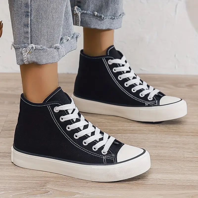 Damskie buty z polaru - sznurowana platforma, z ciepłą podszewką