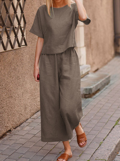 Alicja - Komplet damski lounge loose-fit - Casualowy komfort w nowoczesnym stylu