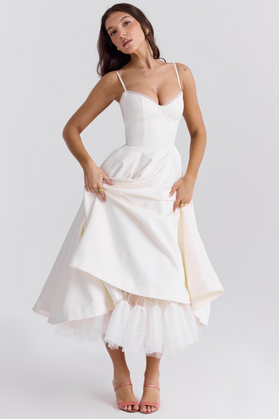 Elegancka Sukienka Midi dla Nieskazitelnego Letniego Stylu