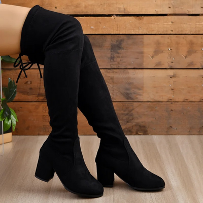 Zuzana - Miękkie eleganckie lekkie kozaki nad kolano