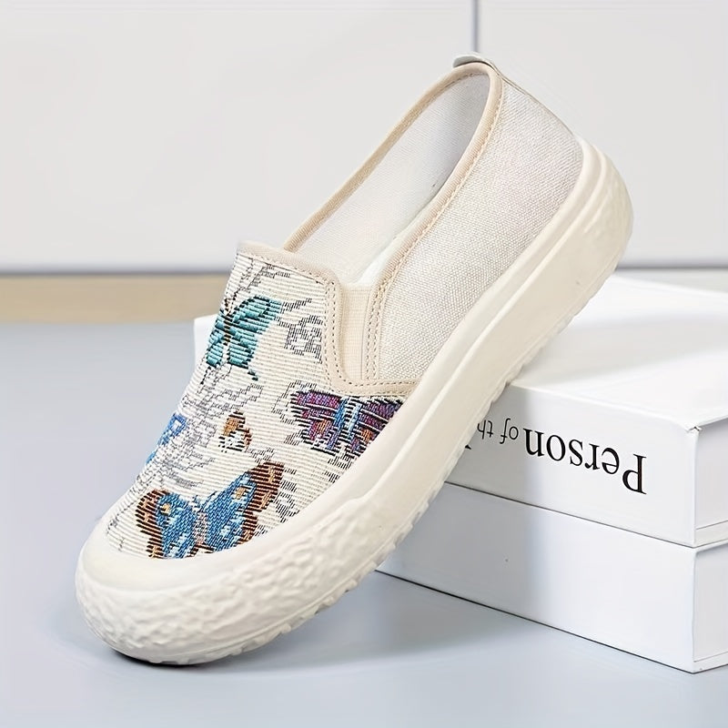 Damskie wsuwane loafersy - wygodne, lekkie i modne z wzorem